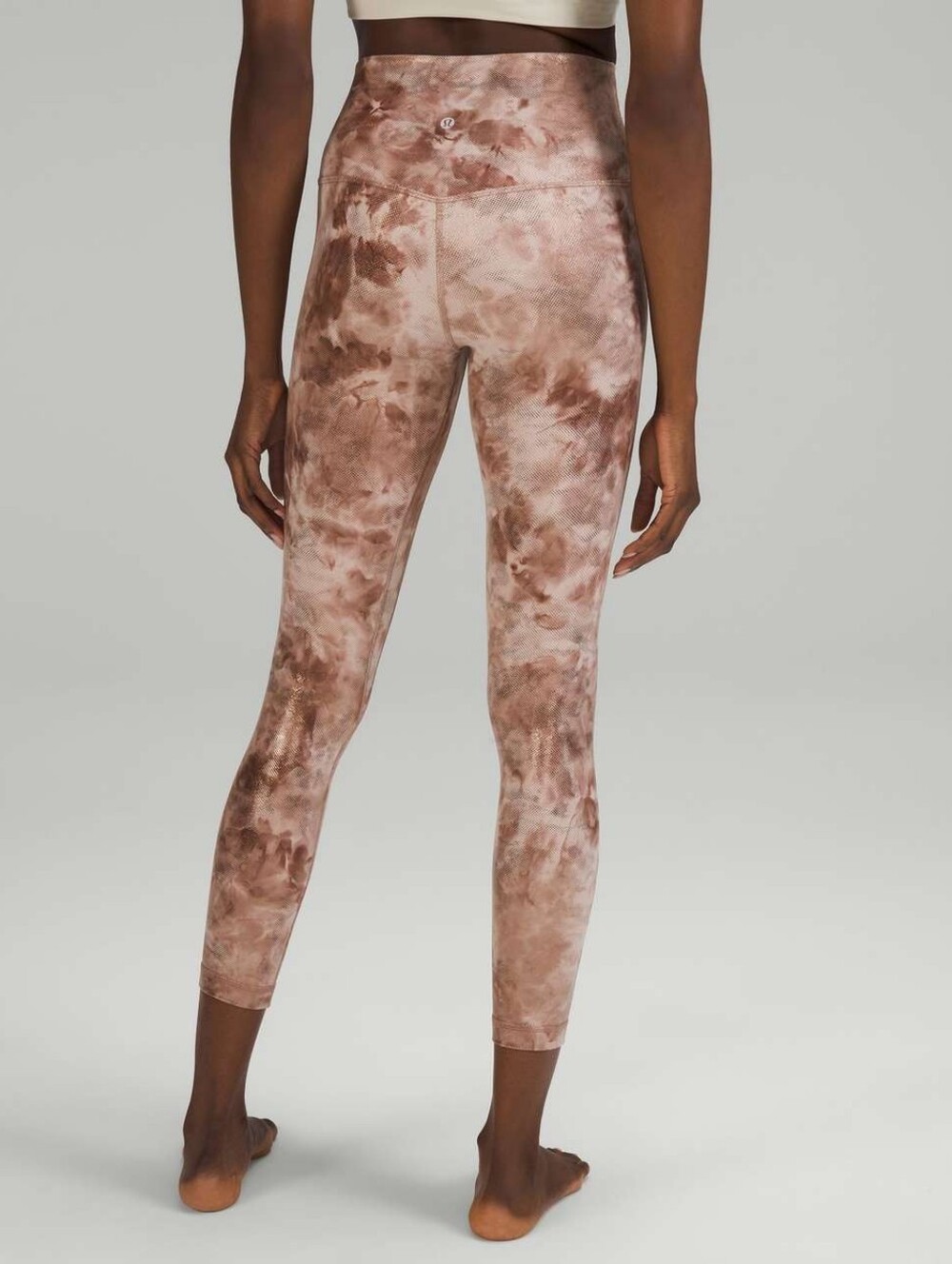 Lululemon Align HR Pant 25" *Shine Diamond Dye Misty Shell Cacao Size 8 EUC